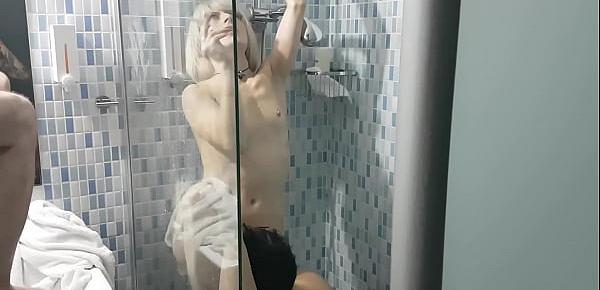  Nora fucks an Italian under shower 2